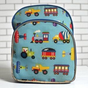 Wildkin Olive Kids 12" Backpack Trains Planes Trucks Daycare School Bag​